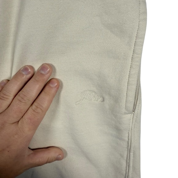 J. Crew Women’s University Terry Long Cutoff Sweat Shorts in Tan Size M - Picture 2 of 10